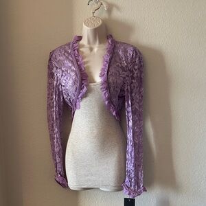 PUG - Purple Lace Bolero Jacket NWT